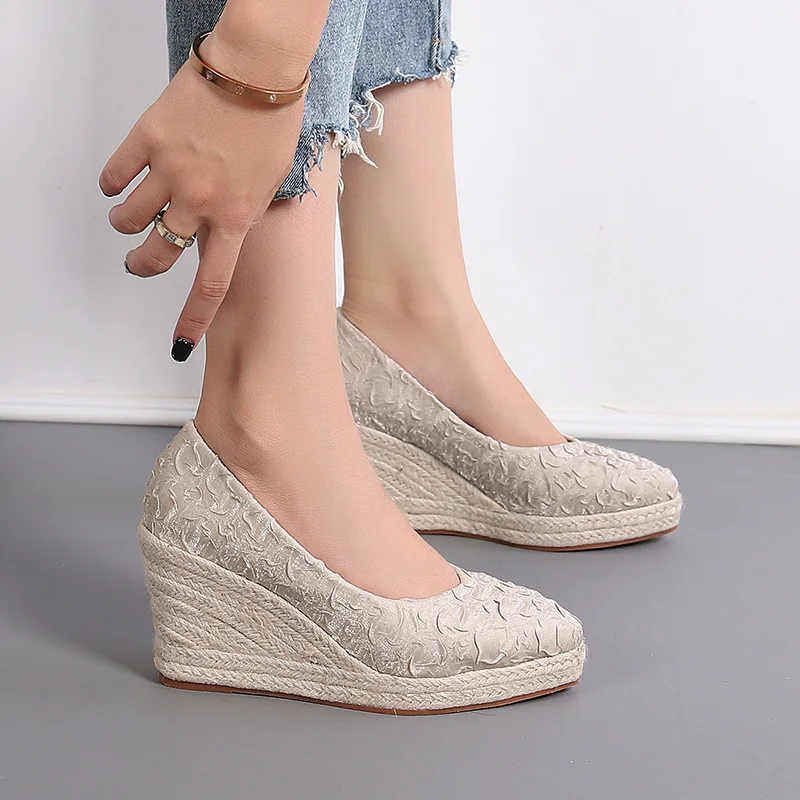 Espadrille Slip On - Scarpe con zeppa e plateau con