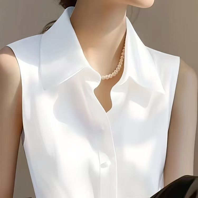 Shirt Camp Collar - Camicia gilet senza maniche con colletto