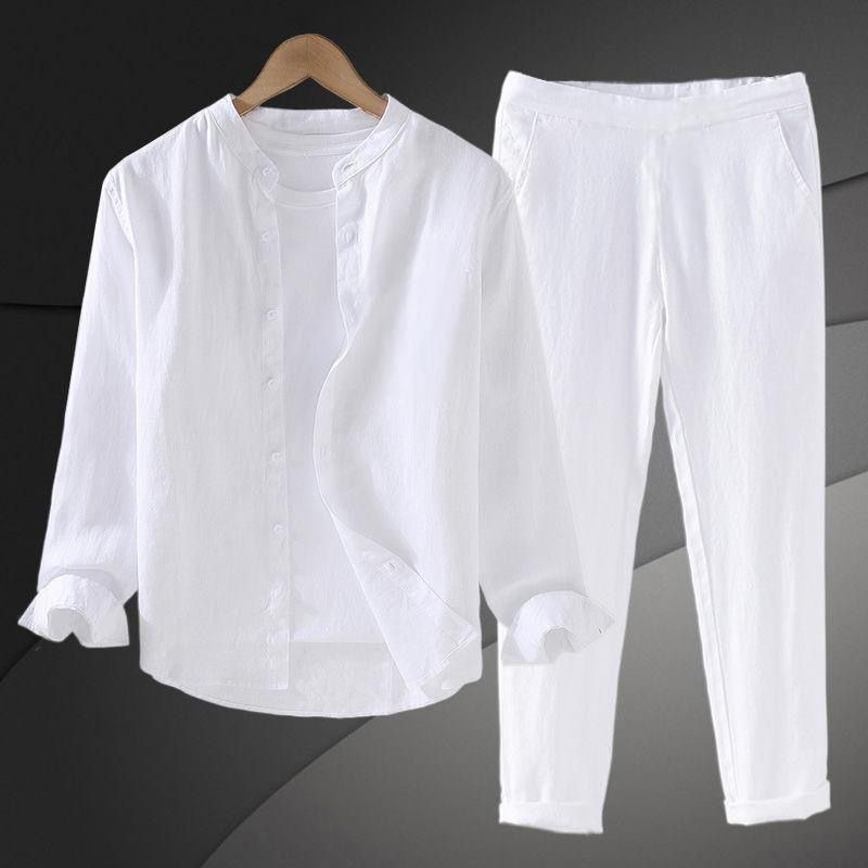 Linen Shirt Breathable - Camicia da uomo a maniche lunghe
