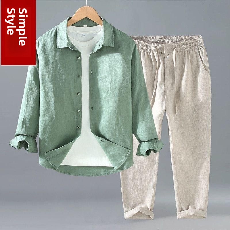 Linen Shirt Breathable - Completo Estivo da Uomo in Lino