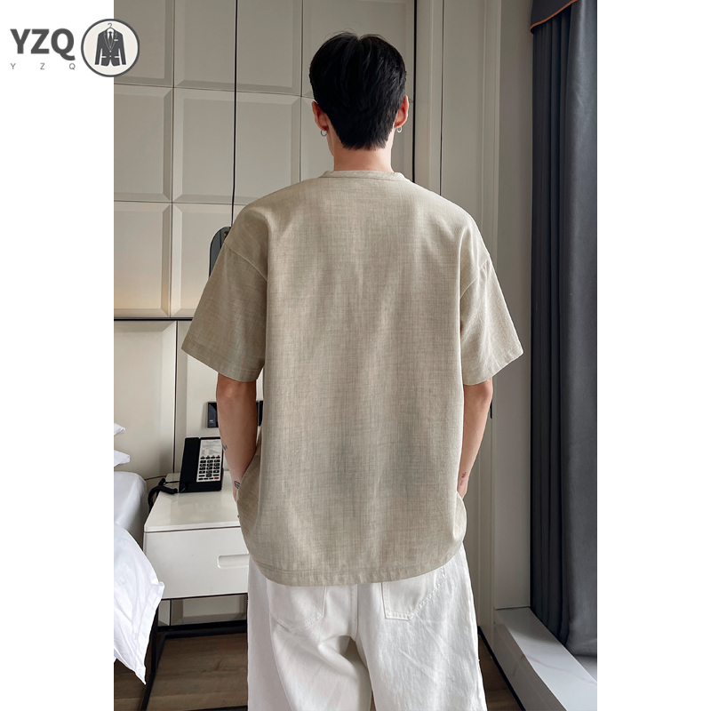 Maglietta da uomo a maniche co - Linen Shirt Breathable recensione e prezzo