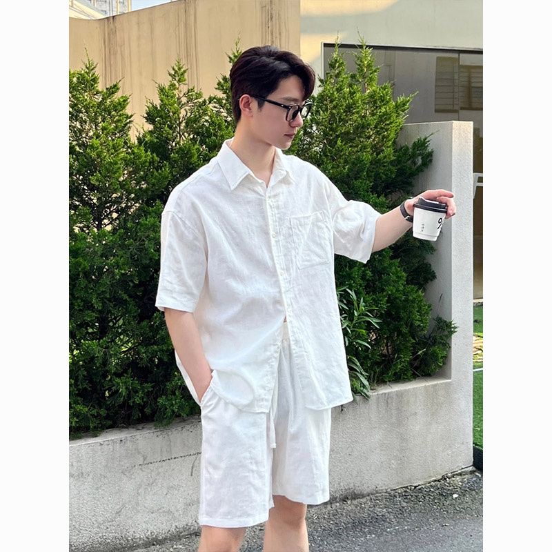 Set casual da uomo in cotone e - Linen Shirt Breathable recensione e prezzo