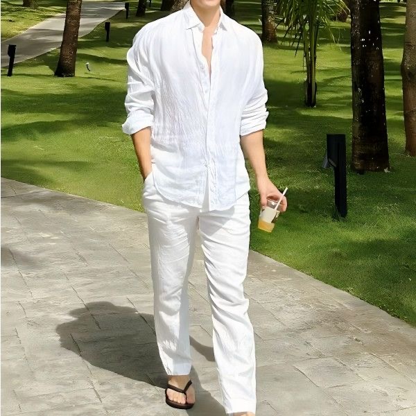 Completo Casual da Uomo in Cot - Linen Shirt Breathable recensione e prezzo