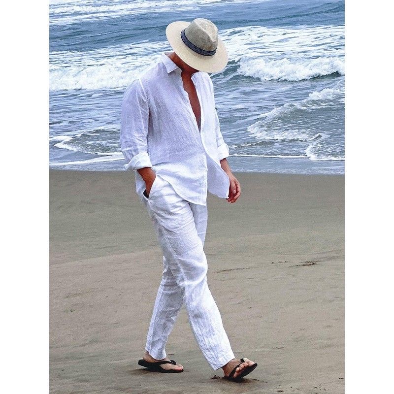 Completo Casual da Uomo in Cot - Linen Shirt Breathable recensione e prezzo